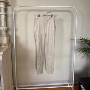 Tan leather zara pants